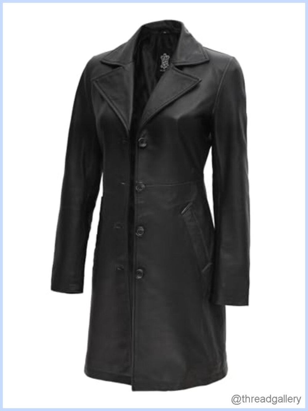 Real Lambskin Leather Car Coat Women Long Button Jacket